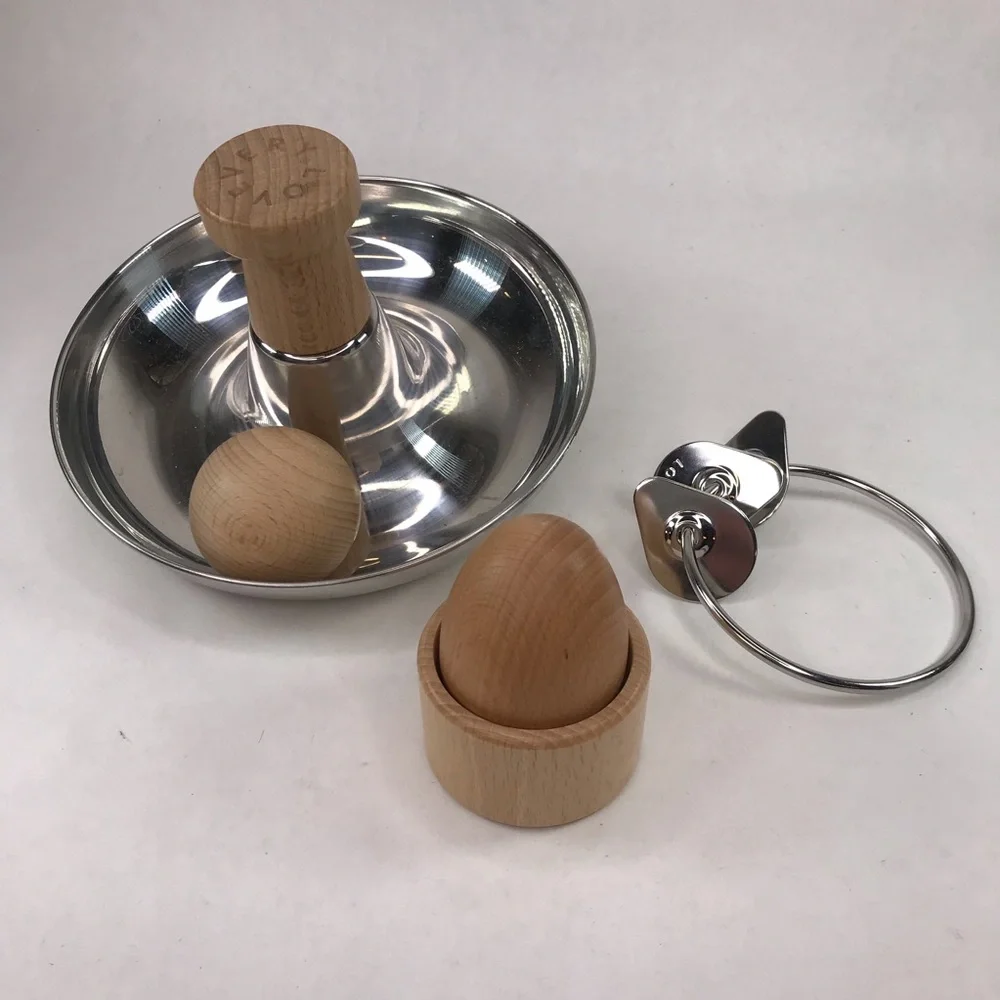Lovevery Egg Cup Jingle Keys Tip Turn Metal Wood The Explorer 9-10 months Lot